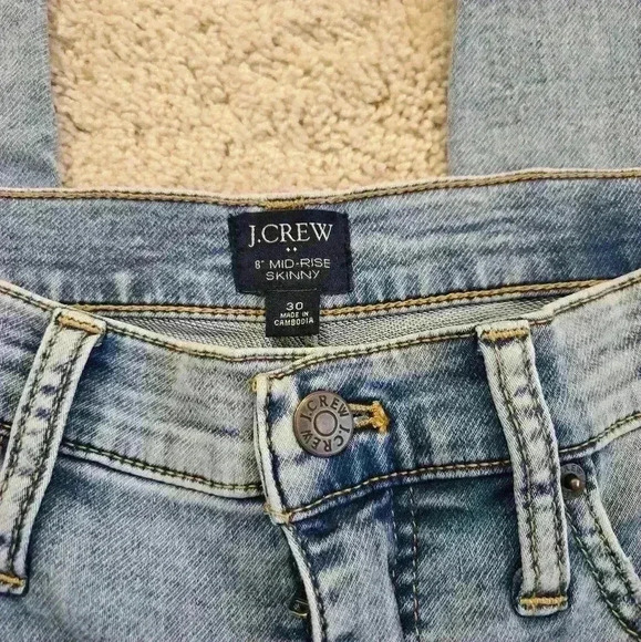 J.Crew Re-Imagined Women's 8" Mid-rise Skinny Fit Jeans  Size 30 #101 - Picture 4 of 7